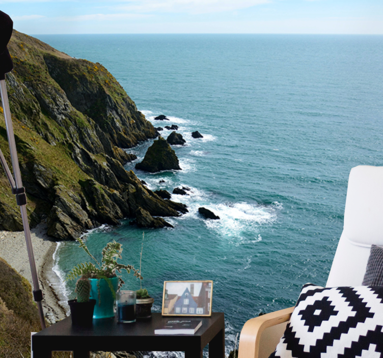 Fototapet landskap kyststeinstruktur - Tenstickers