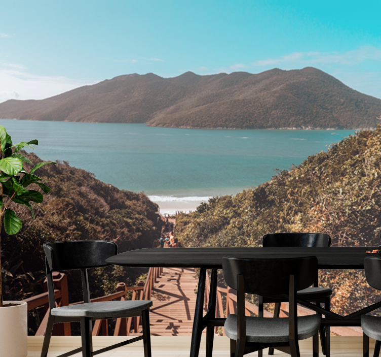 Fototapet landskap roelig havsti - Tenstickers