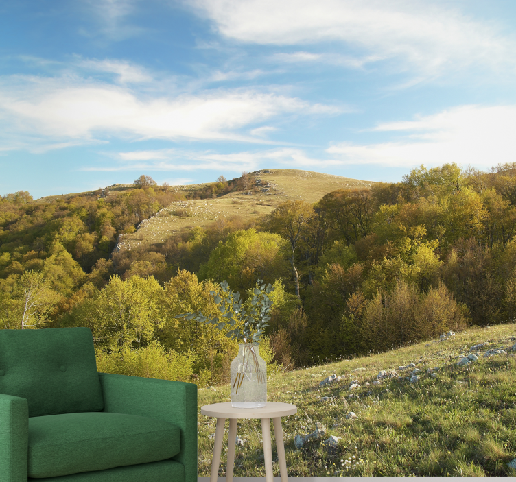 Fototapet landskap rullende åser - Tenstickers