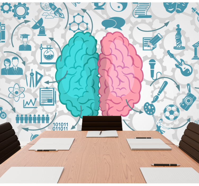 Fototapet moderne kreativt hjernekonsept - Tenstickers