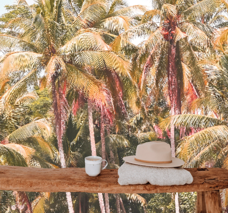 Fototapet natur lush palm forest - Tenstickers