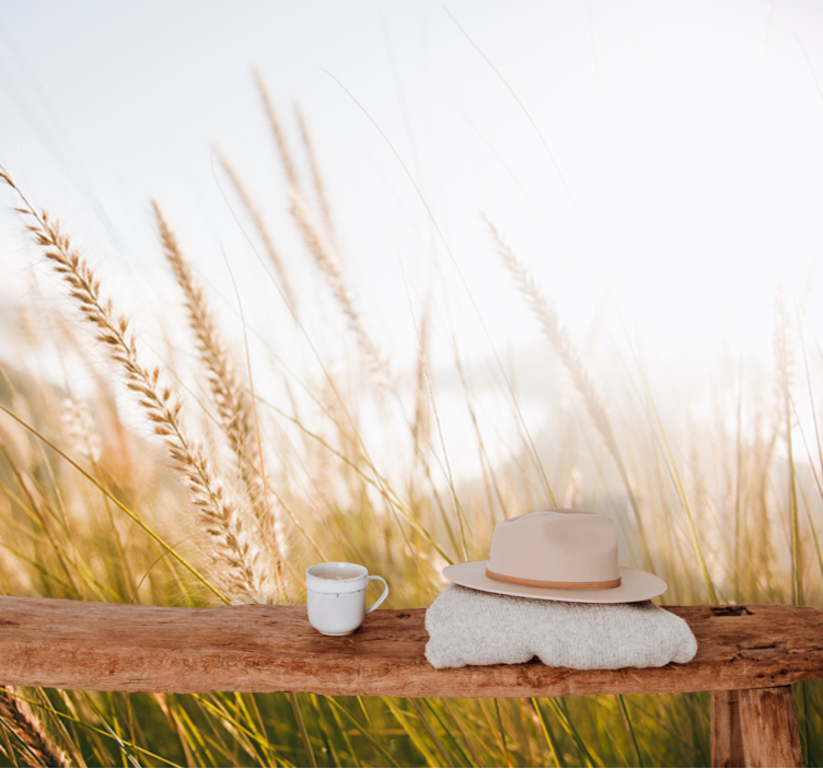 Fototapet natur myke gressvinduer - Tenstickers