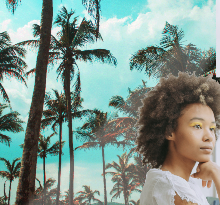 Fototapet natur palmesus paradis - Tenstickers