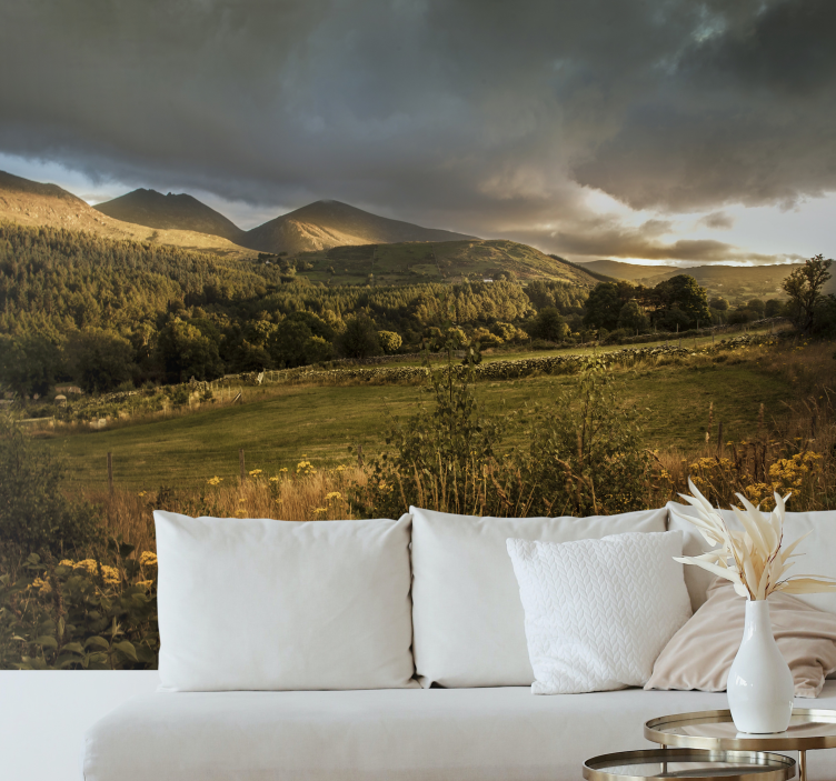 Fototapet natur rolig fjellandskap - Tenstickers