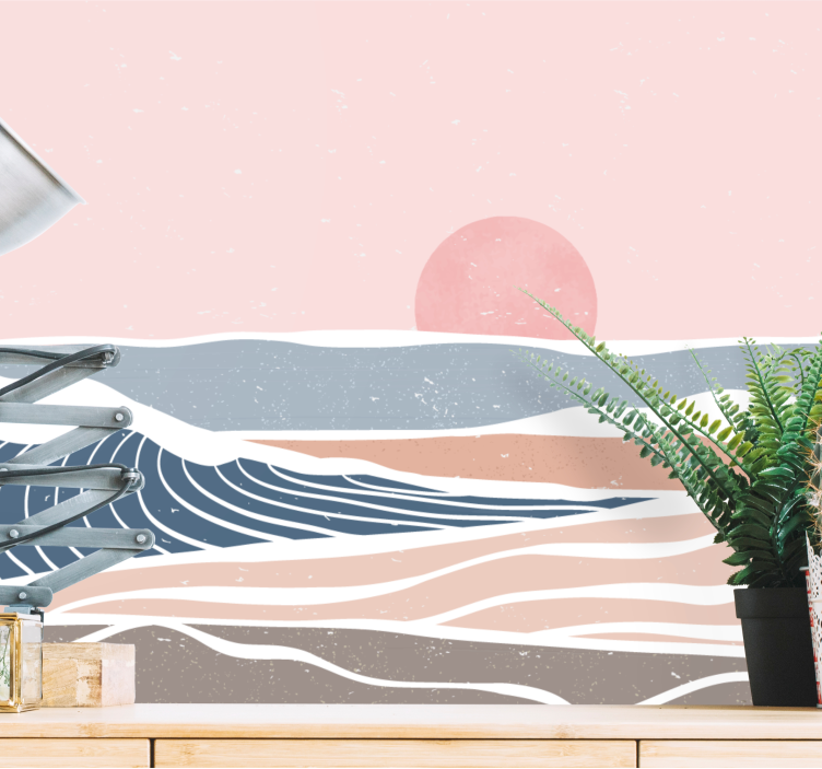 Fototapet natur rolig kystlandskap - Tenstickers