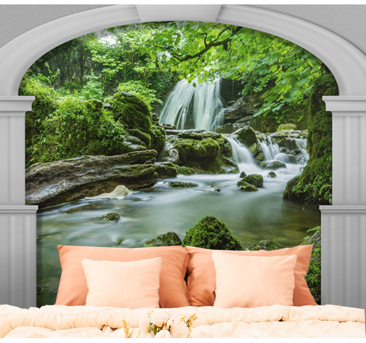 Fototapet natur stille fossefall scene - Tenstickers
