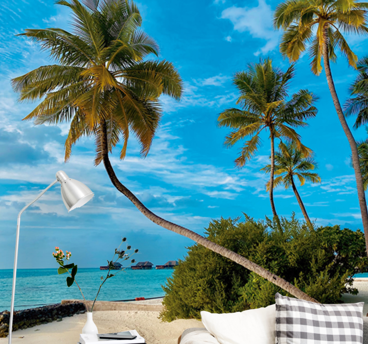 Fototapet natur tropisk palmelandskap - Tenstickers