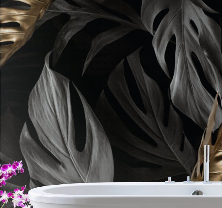 Fototapet natur tropiske bladkonsepter - Tenstickers