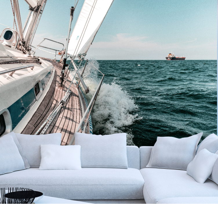 Fototapet sjø seilopplevelse - Tenstickers
