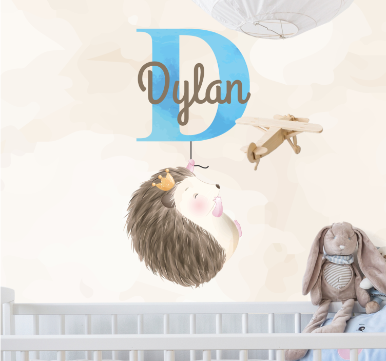 Fototapet spedbarn søtt pinnsvindesign - Tenstickers