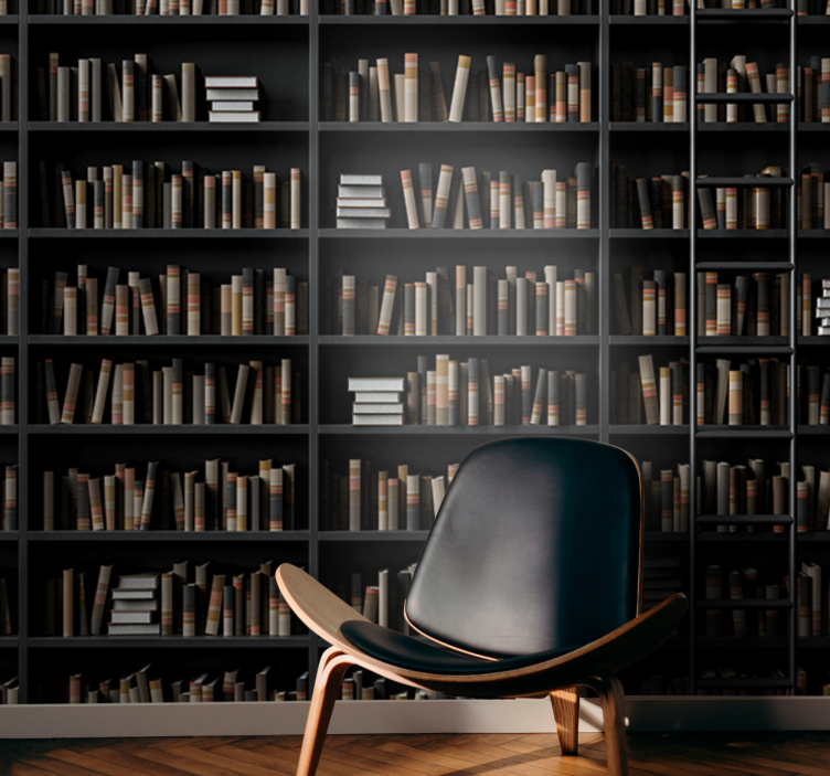 Fototapet stein bibliotekbok assortert - Tenstickers