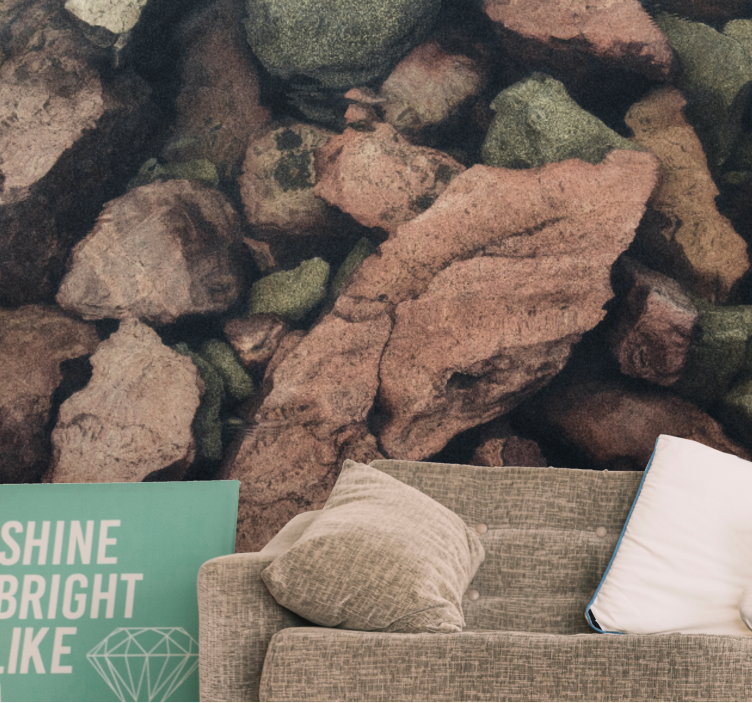 Fototapet stein med steinete teksturmønster - Tenstickers