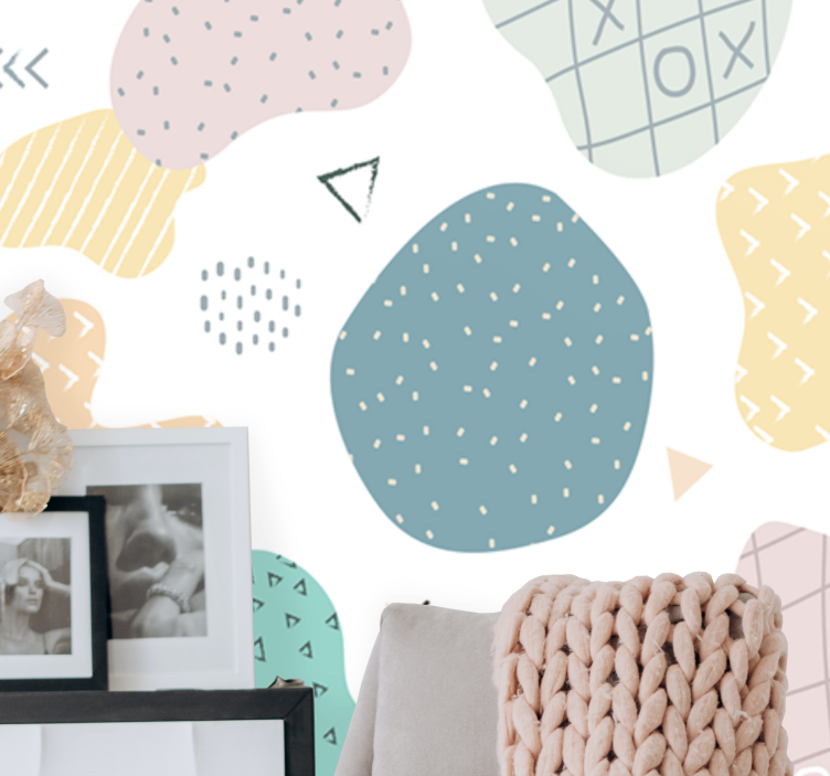 Fototapet tekstur abstrakte mønsterformer - Tenstickers