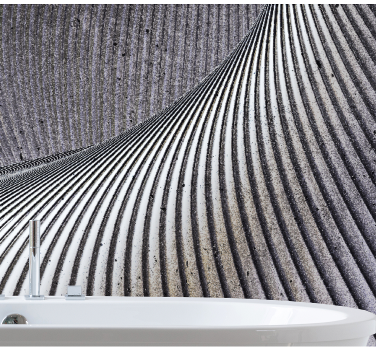 Fototapet tekstur buede sandmønstre - Tenstickers