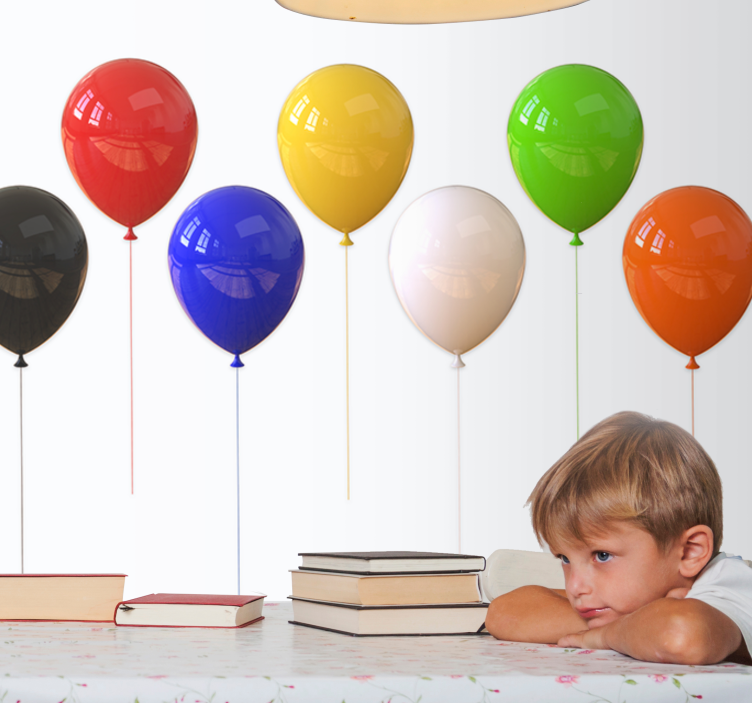 Fototapet tekstur fargerik ballongutstilling - Tenstickers