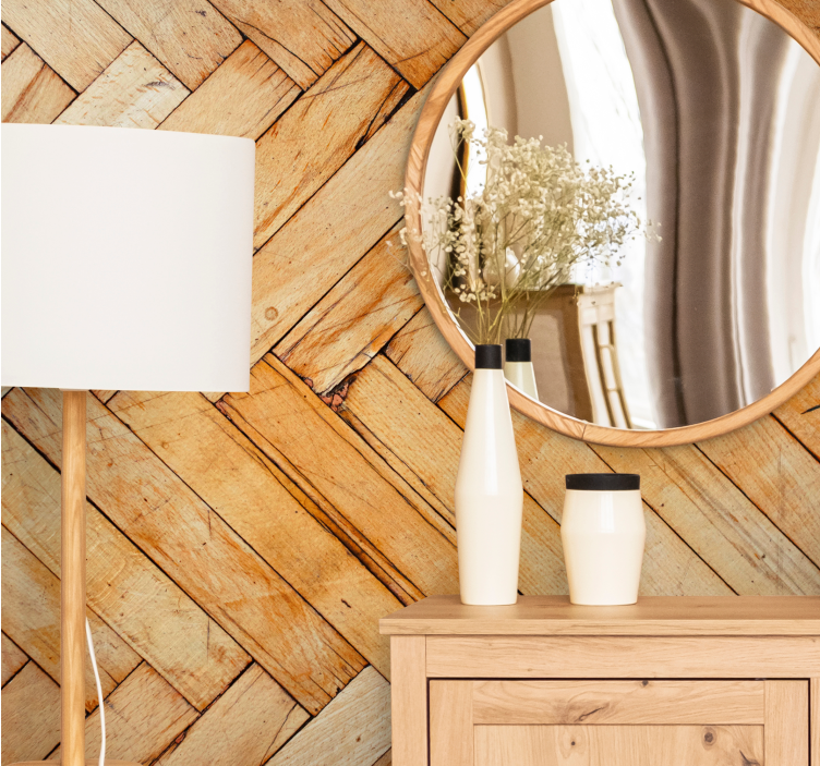 Fototapet tekstur i naturlig treverk mønster - Tenstickers