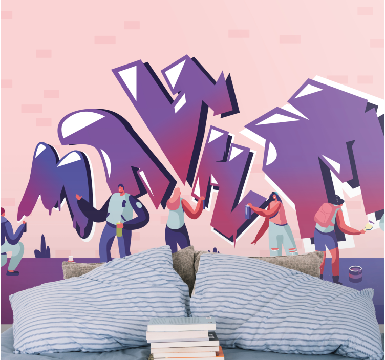 Fototapet urban kunst kreativ urban uttrykk kunst - Tenstickers