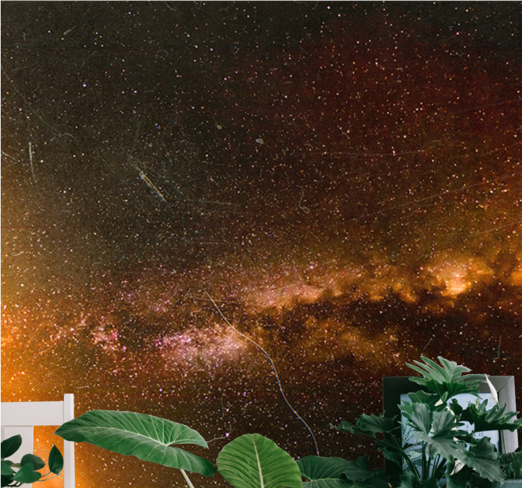 Fototapet verdensrommet kosmisk galakses prakt - Tenstickers