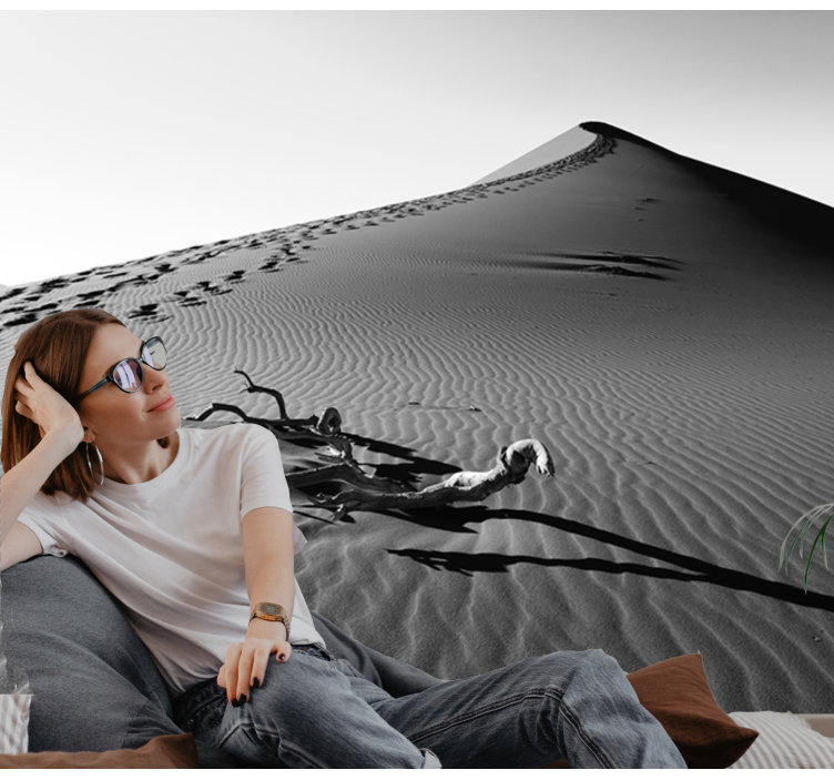 Fotspor i ørkenen ørken fototapet - Tenstickers