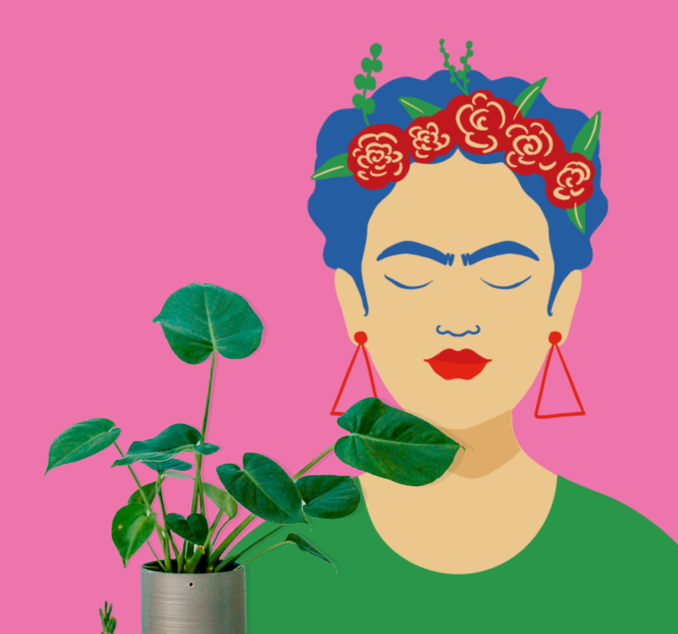Frida kahlo pop art design fototapet urban kunst - Tenstickers