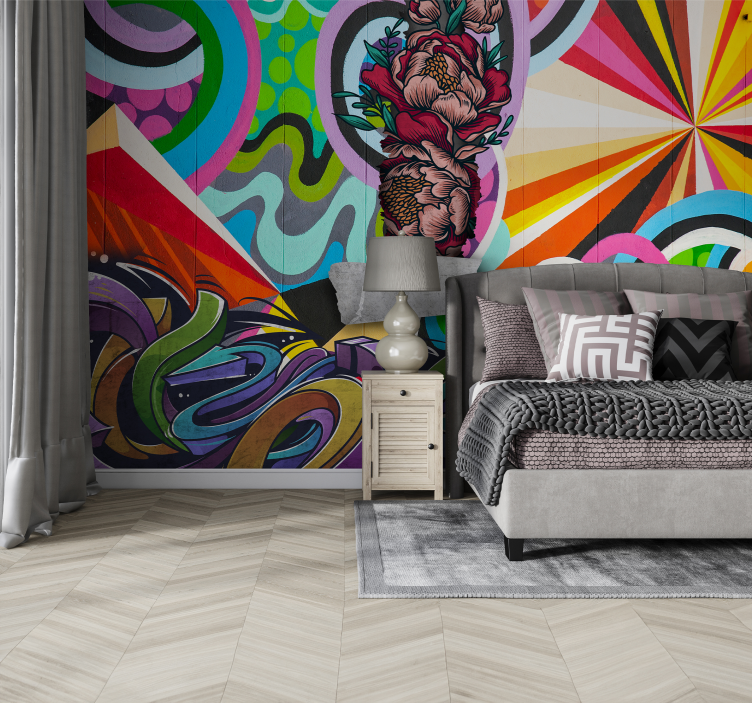 Graffiti urban kunst fototapet - Tenstickers