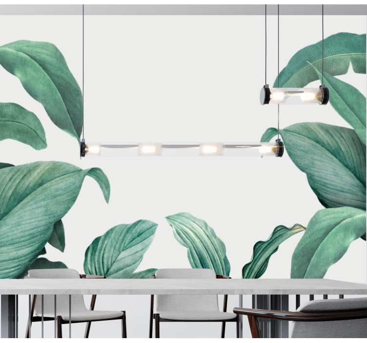 Grønt tre i hvit bakgrunn fototapet trær - Tenstickers