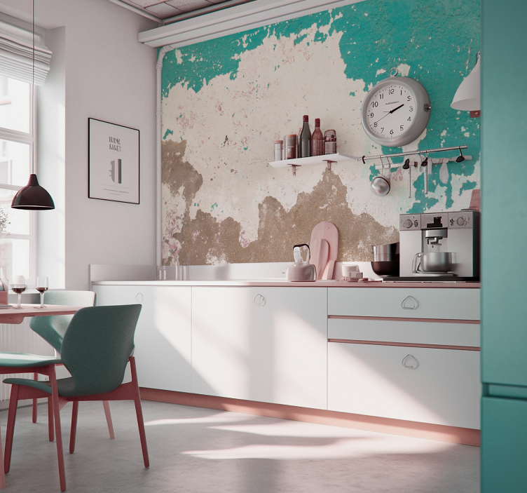 Grunge skrellet vegg mønster fototapeter - Tenstickers