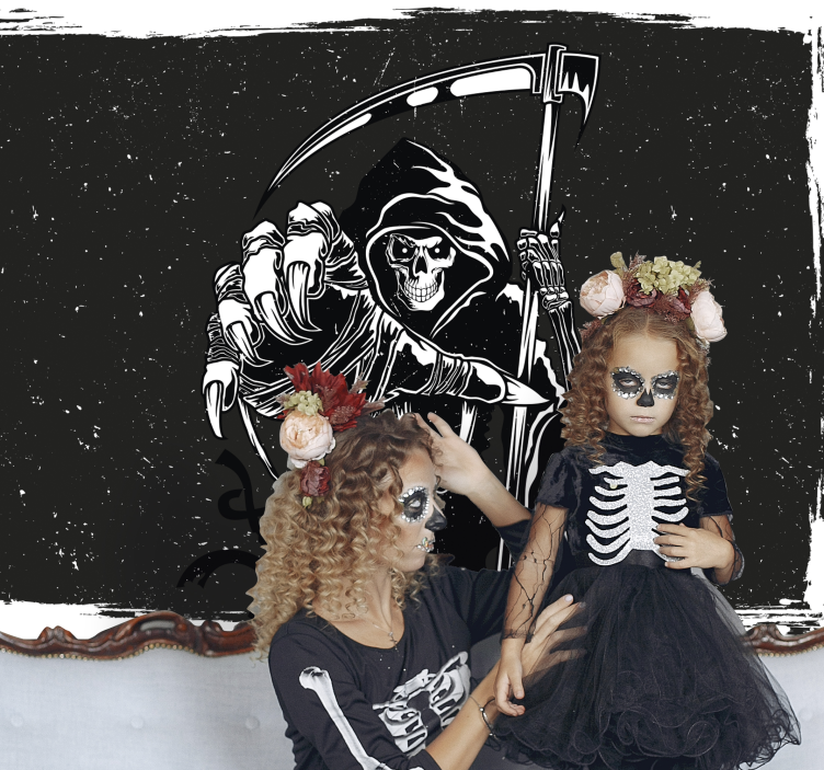 Halloween fototapet dødsengelen illustrasjon - Tenstickers