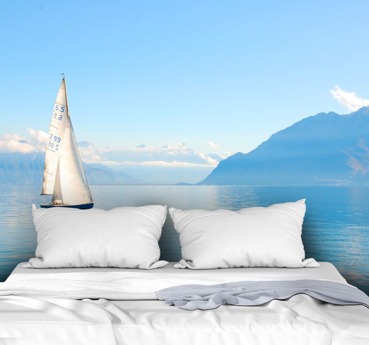 Hav med seilbåter under sjømaleriet - Tenstickers