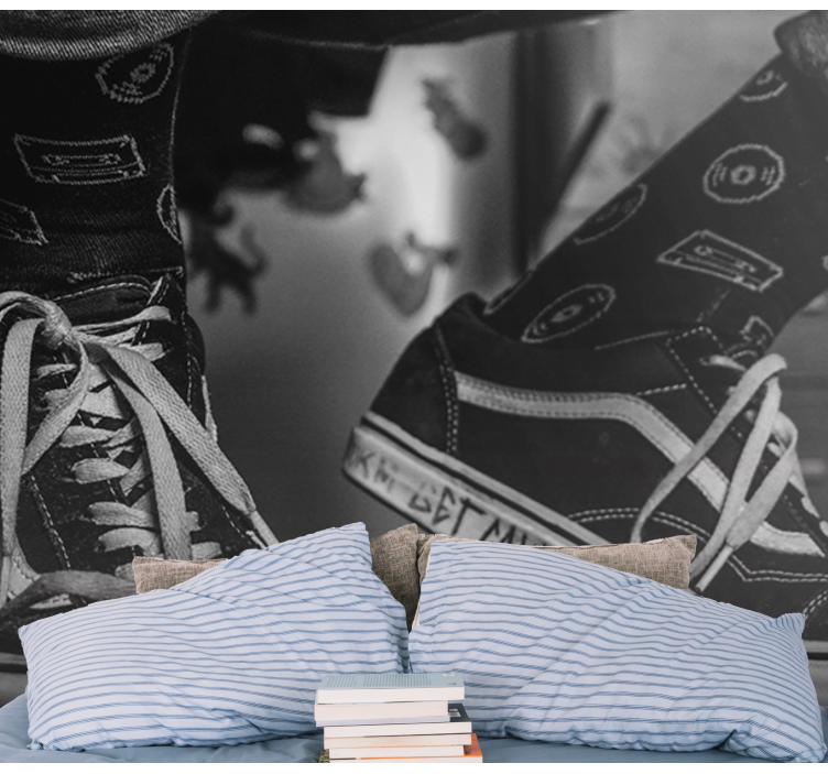 Kassettbåndsokker fototapet musikk - Tenstickers