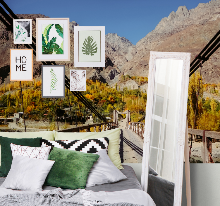 Livlig løvarrangement fototapet natur - Tenstickers