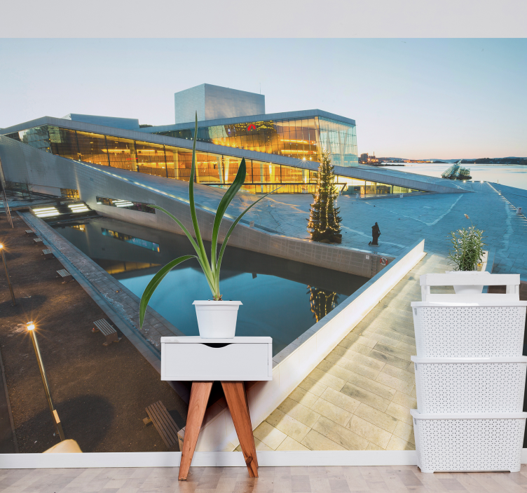 Moderne arkitektonisk vidunder fototapet byer - Tenstickers