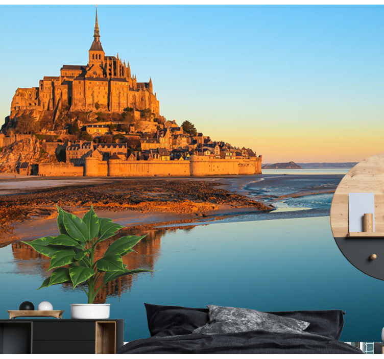 Mont saint michel fototapet byer - Tenstickers