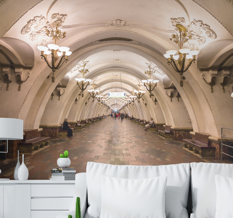 Moskva metrostasjon fototapet - Tenstickers