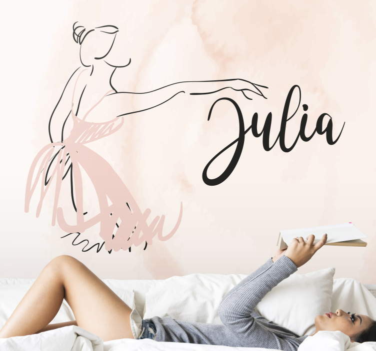 Personlig dansende ballerina tilpasset lerretsbilde - Tenstickers