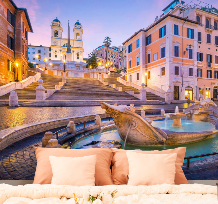 Piazza di spagna i roma fototapet byer - Tenstickers