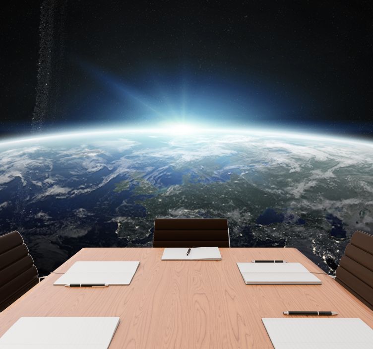 Romdesign planet jorden fototapet verdensrommet - Tenstickers