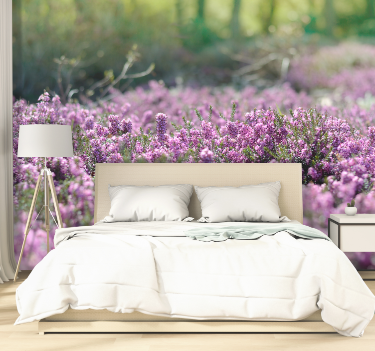 Rosa trær landskap fototapet - Tenstickers