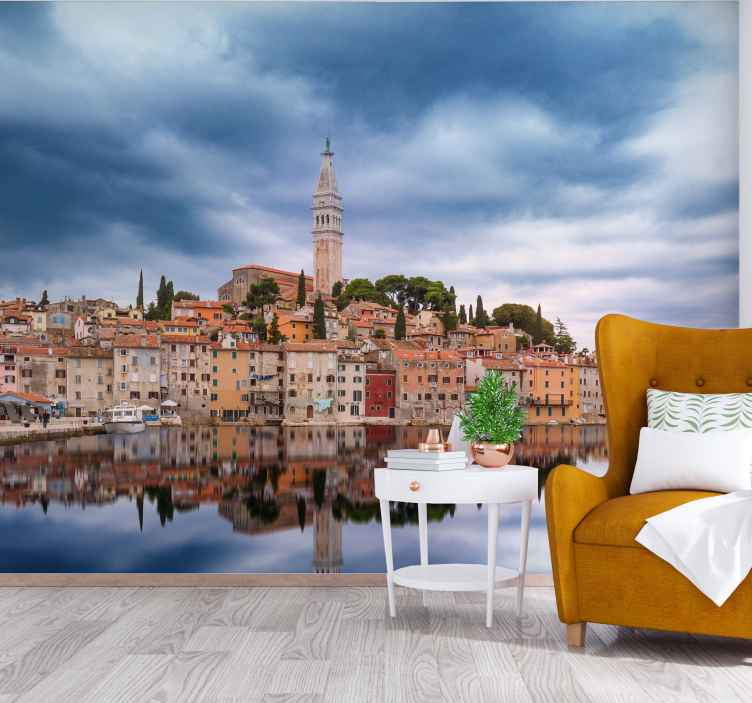 Rovinj skyline fototapet - Tenstickers