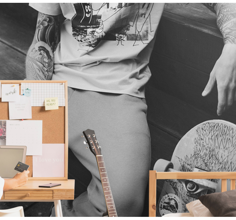 Skateboarder urban stil fototapet byer - Tenstickers