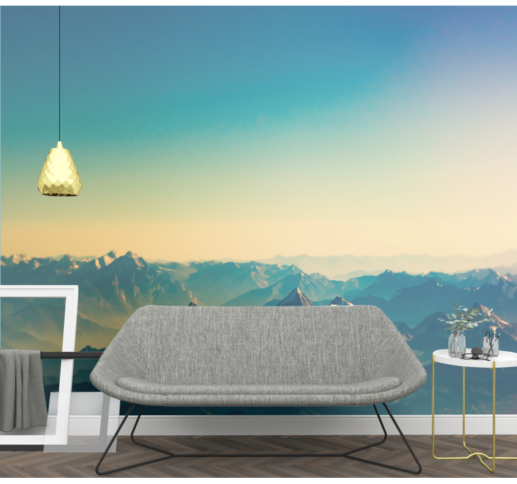 Storslått fjellandskap fototapet fjell - Tenstickers