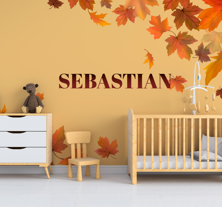 Personlig høstløv tilpasset veggmaleri - Tenstickers