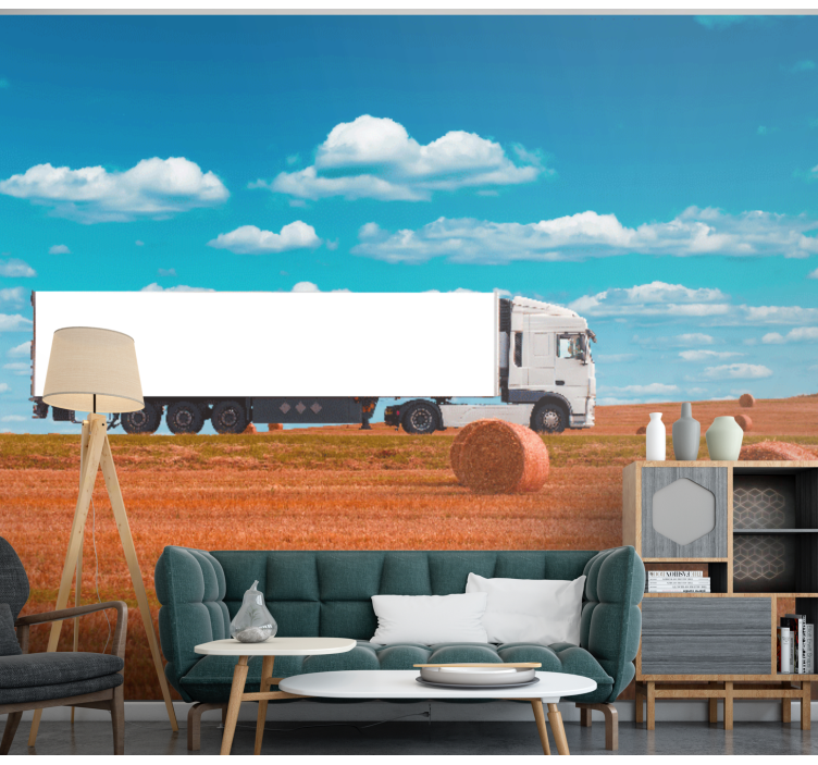 Transport av høyballer fototapet kjøretøy - Tenstickers