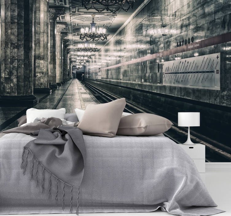 Unik fototapet for metrostasjon - Tenstickers