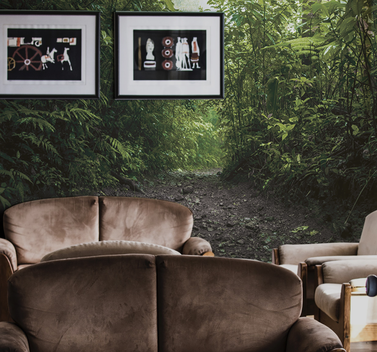 Sti inn i regnskogen fototapet - Tenstickers