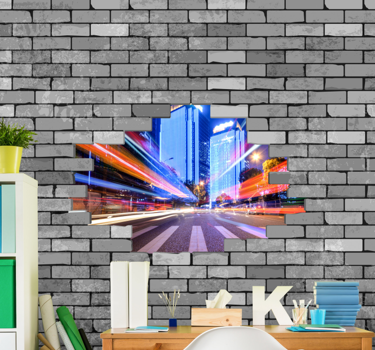 Vibrant byscene fototapet byer - Tenstickers