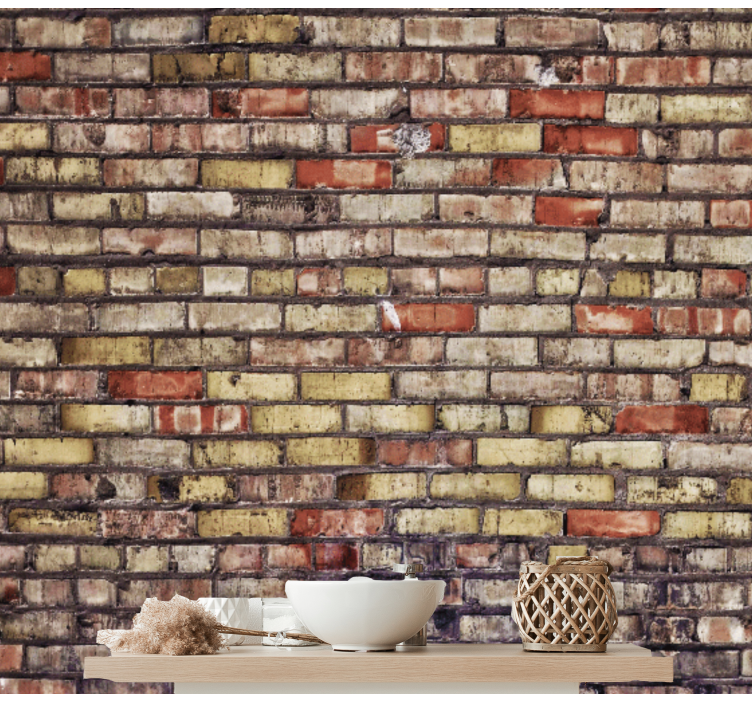 Vintage mursteinstekstur Fototapet murstein - Tenstickers