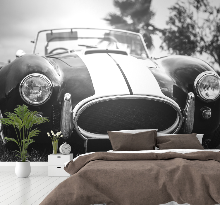 Vintage racerbil bakgrunnsbilde - Tenstickers