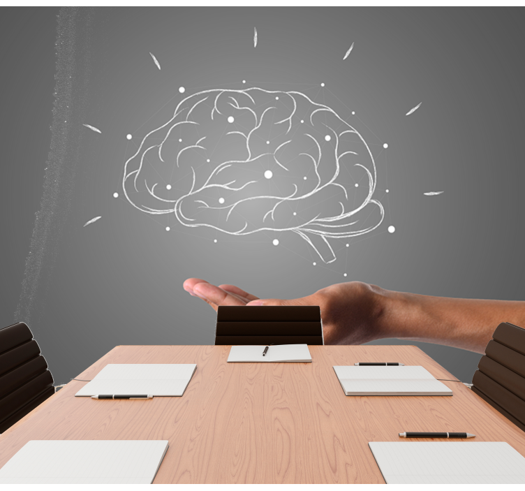 Visualisering av hjernekonsept fototapet sagn - Tenstickers