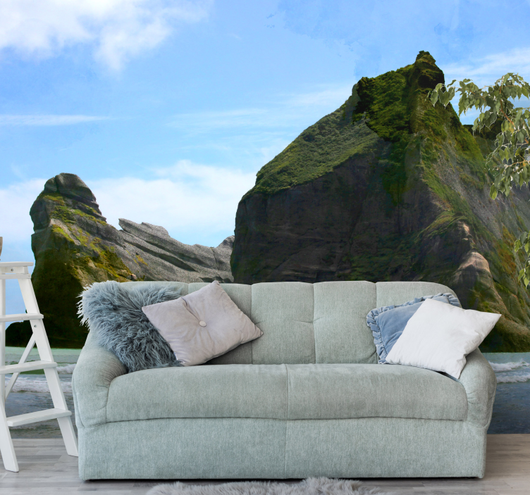 Wharariki strand sjø fototapet - Tenstickers